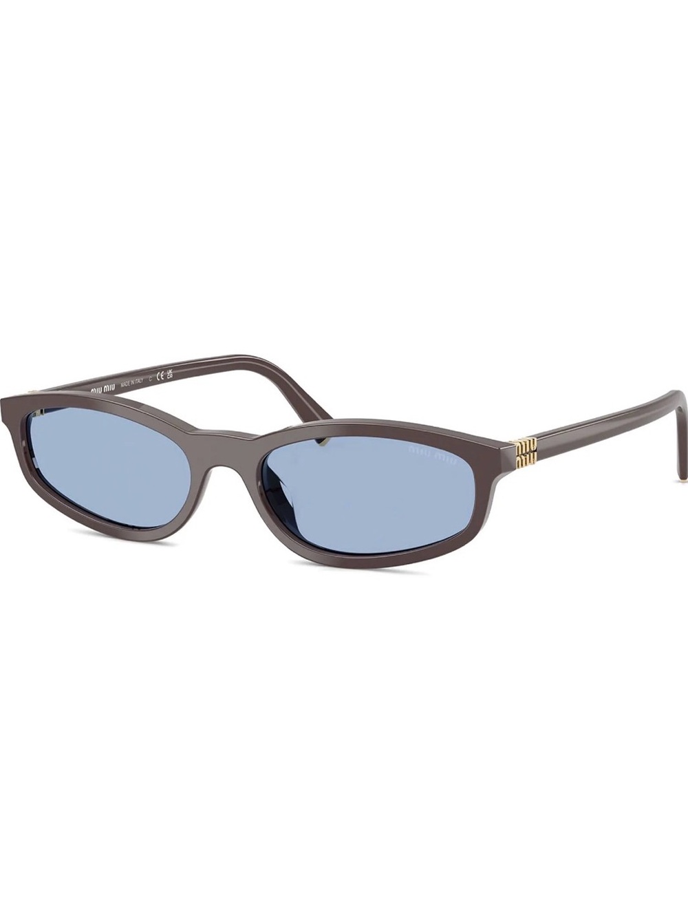 Miu Miu Dark Brown Frame Sunglasses with Blue Lenses (authentic)